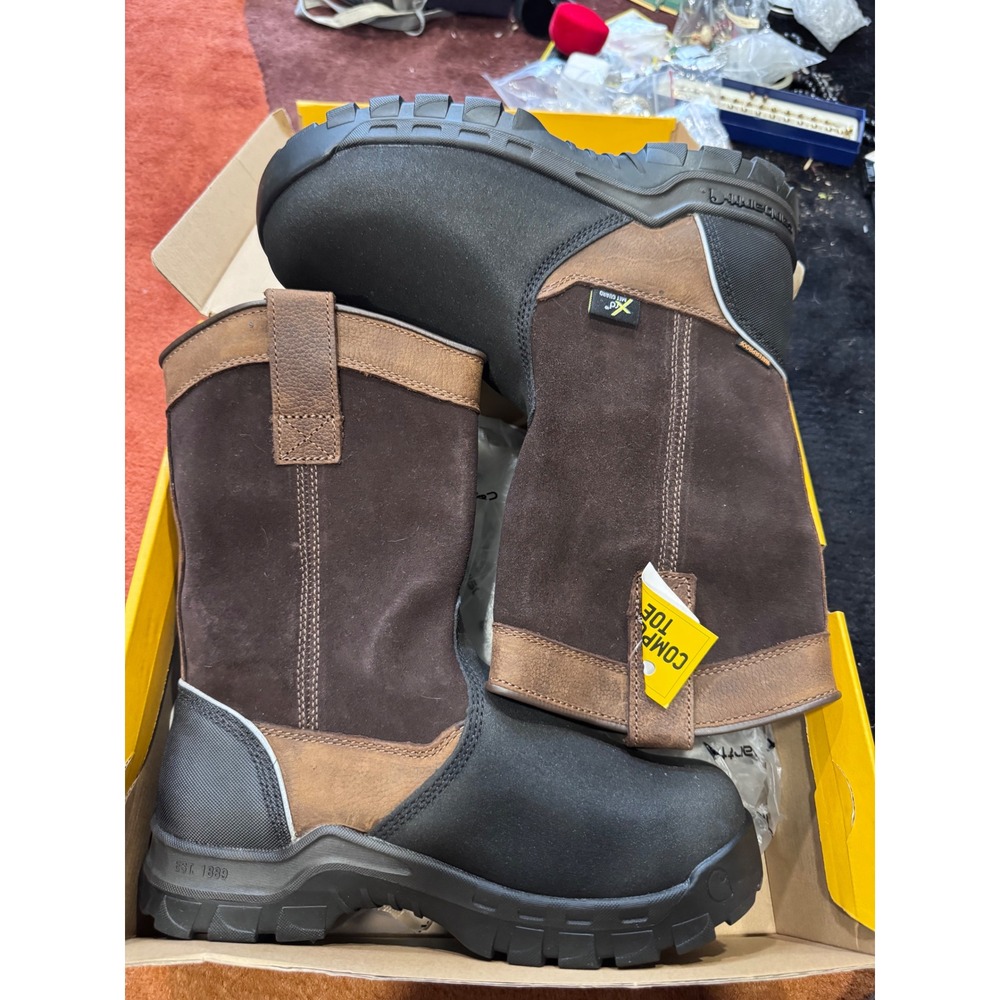 Carhartt Rugged Flex Composite Toe Met Guard Work Boots CMF1721 Brown Black 8W